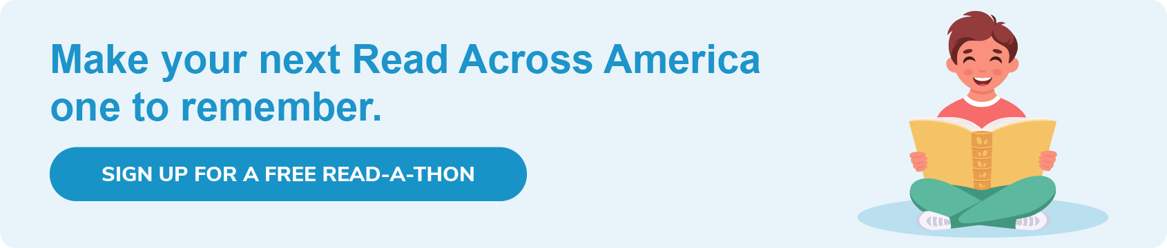 Sign up to get started with one of the most popular Read Across America ideas for schools: Read-A-Thons